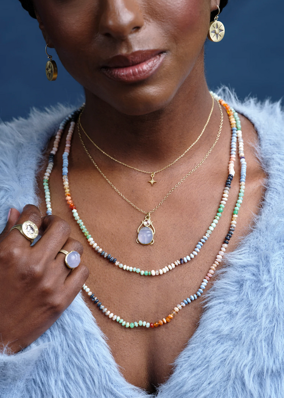 Judi Powers | Opal Rondelle 14k Necklace