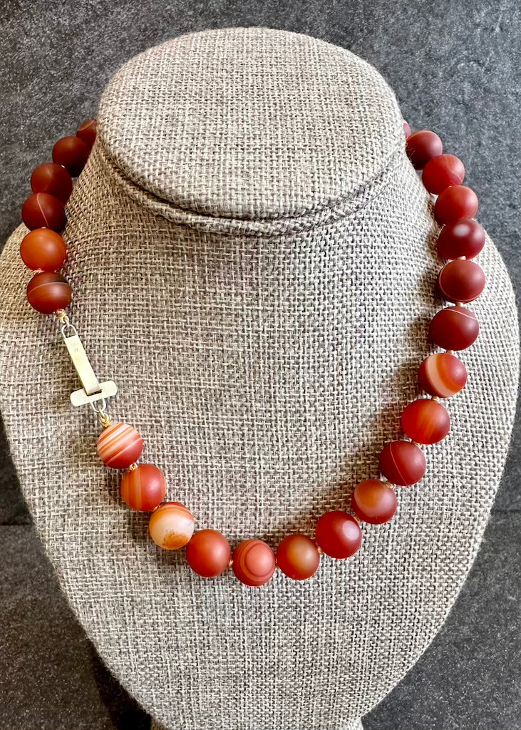Judi Powers | Red Banded Agate Necklace
