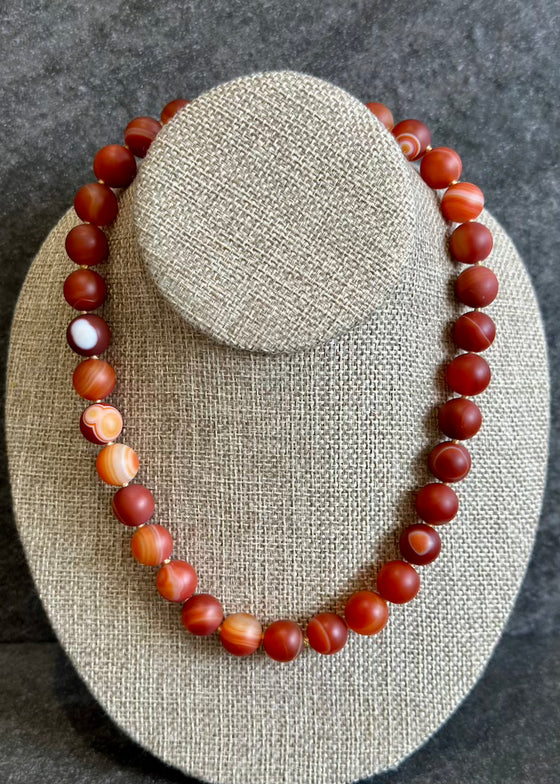 Judi Powers | Red Banded Agate Necklace