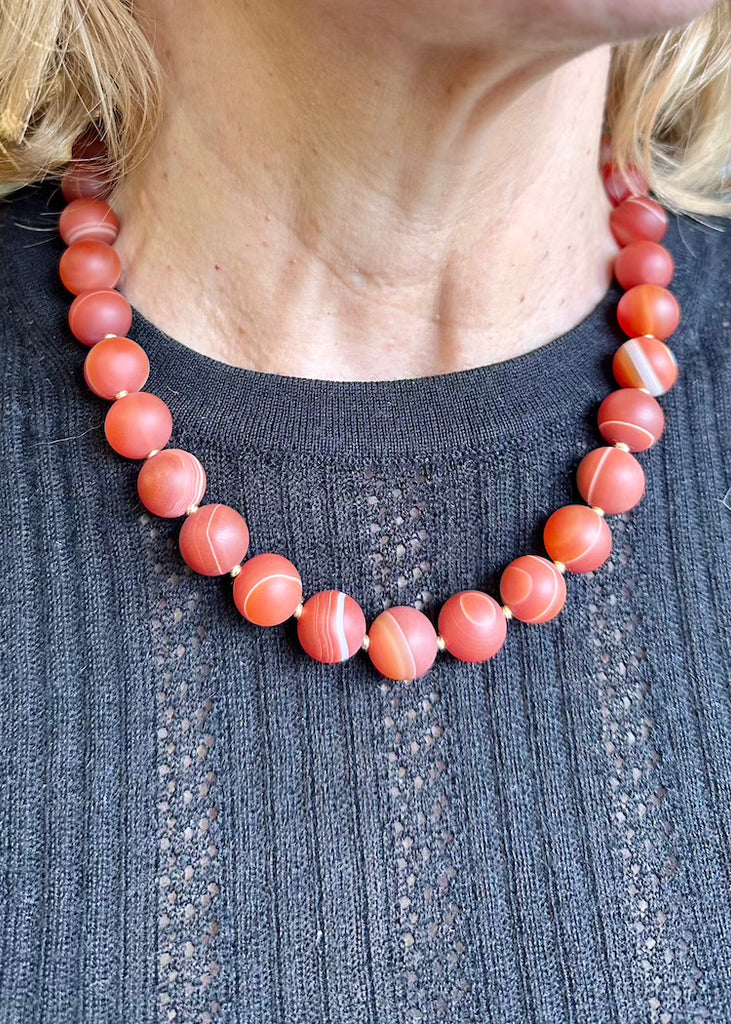 Judi Powers | Red Banded Agate Necklace