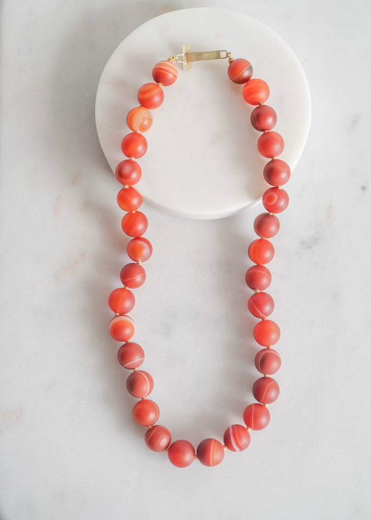 Judi Powers | Red Banded Agate Necklace