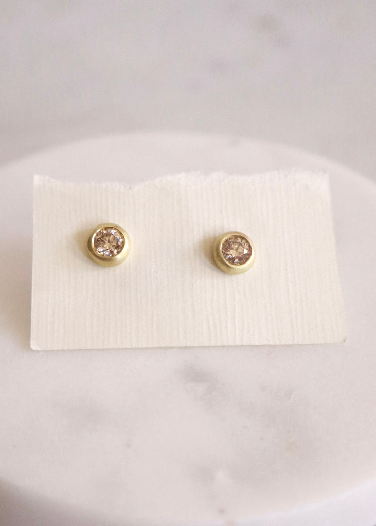 Judi Powers | Tiny Star Champagne Diamond Earrings