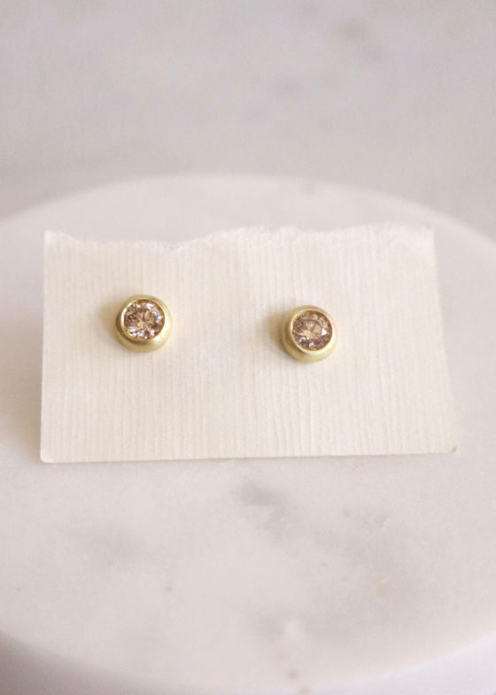 Judi Powers | Tiny Star Champagne Diamond Earrings