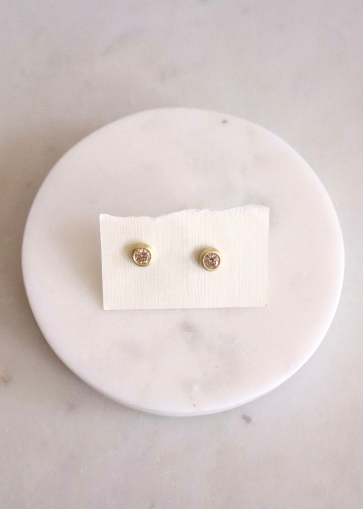 Judi Powers | Tiny Star Champagne Diamond Earrings