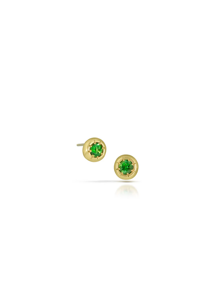 Judi Powers | Tiny Star Chrome Tourmaline Earrings with 18k Gold