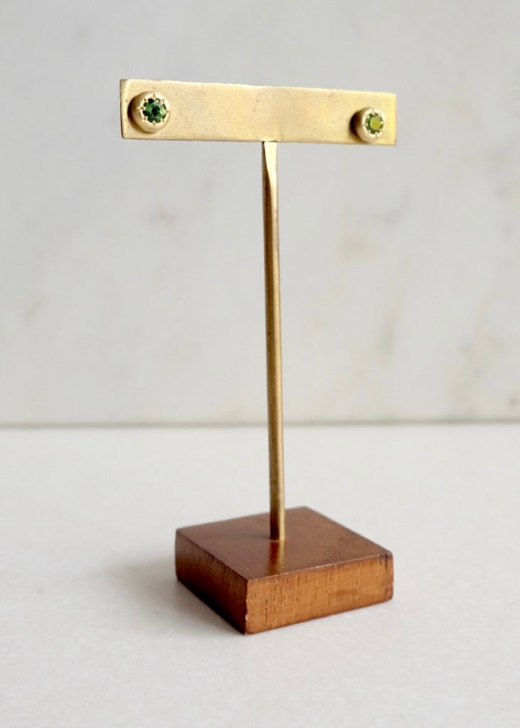 Judi Powers | Tiny Star Chrome Tourmaline Earrings with 18k Gold