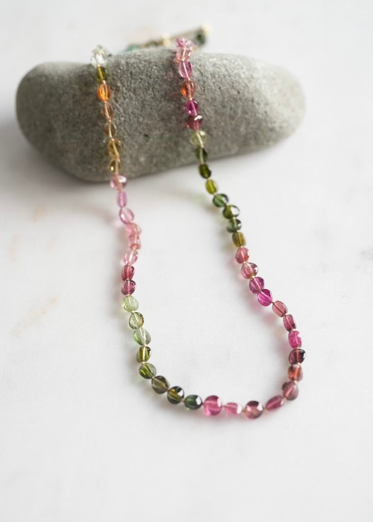 Judi Powers | Tourmaline Multicolor Seed Necklace