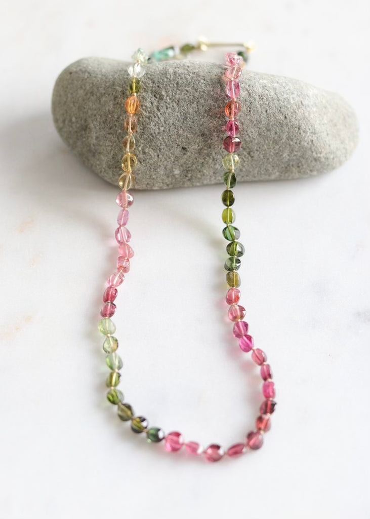 Judi Powers | Tourmaline Multicolor Seed Necklace