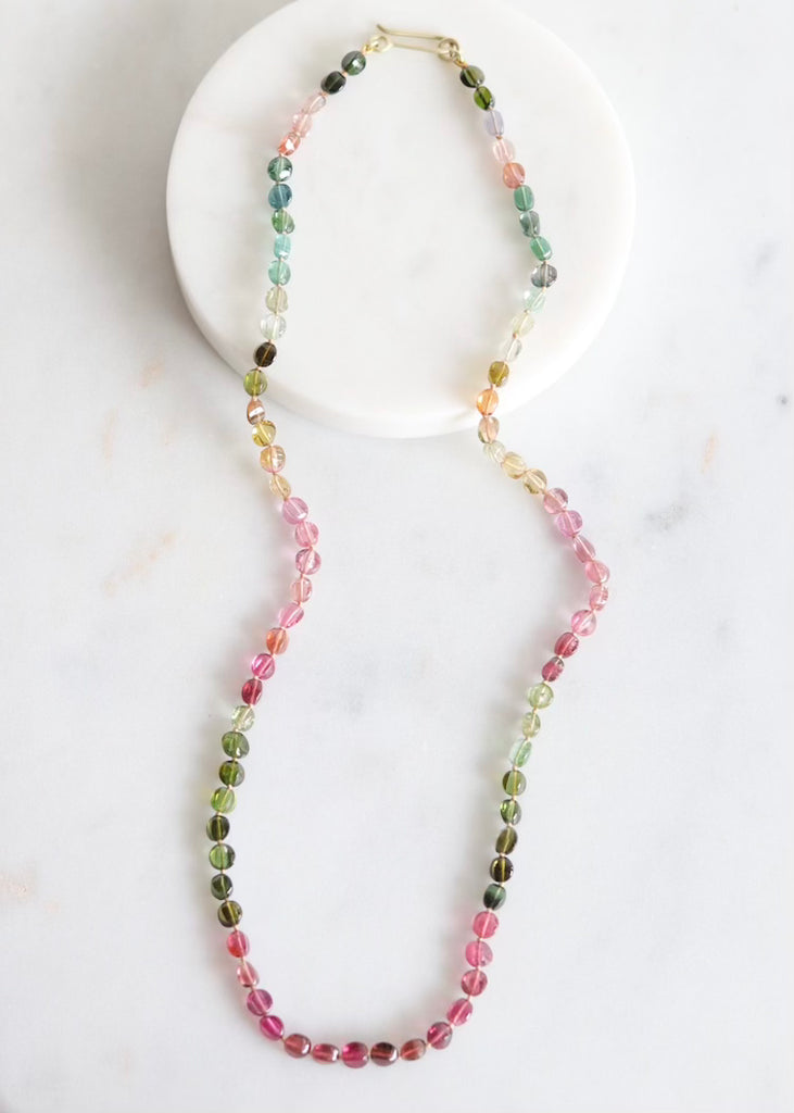 Judi Powers | Tourmaline Multicolor Seed Necklace