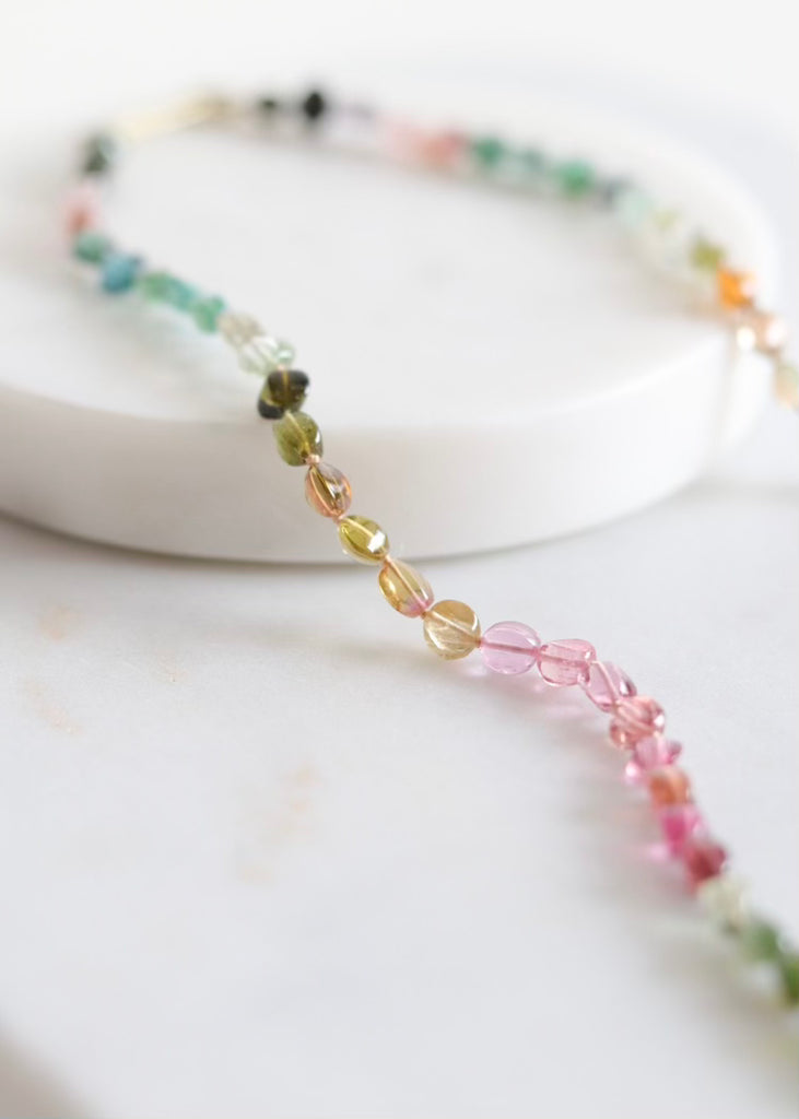 Judi Powers | Tourmaline Multicolor Seed Necklace