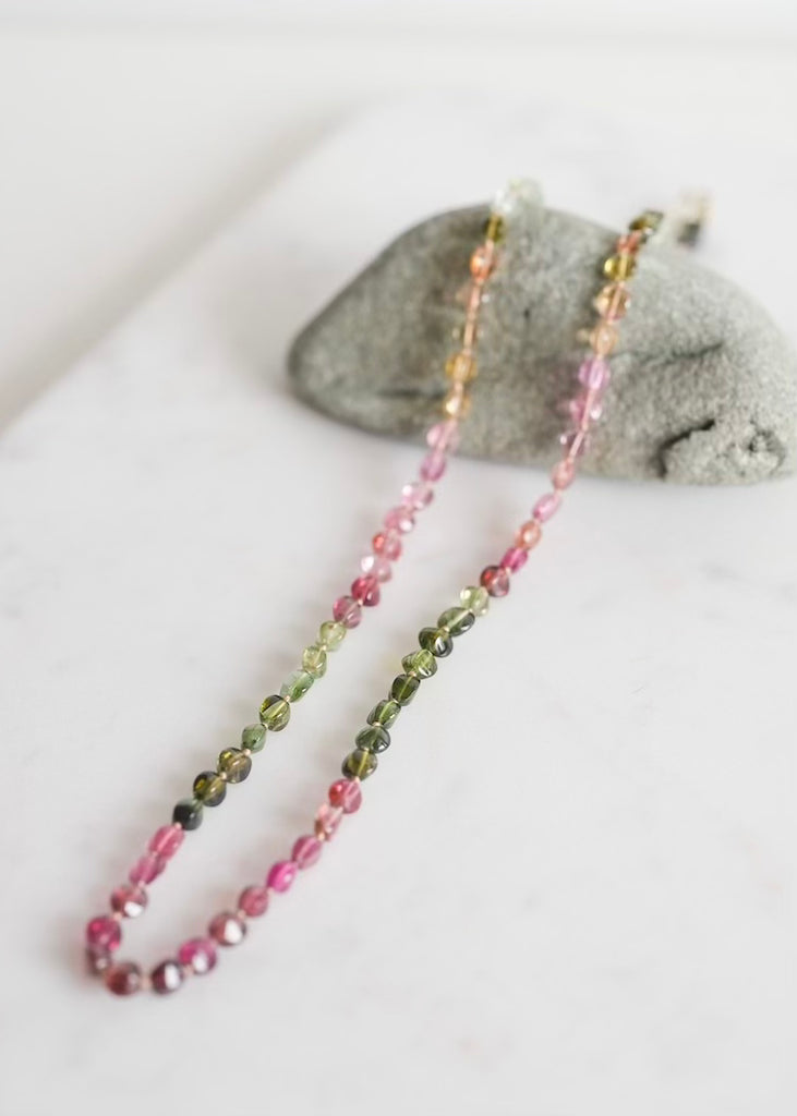Judi Powers | Tourmaline Multicolor Seed Necklace
