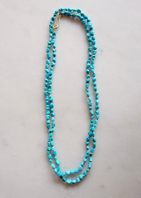 Judi Powers | White Water Turquoise Nugget Necklace
