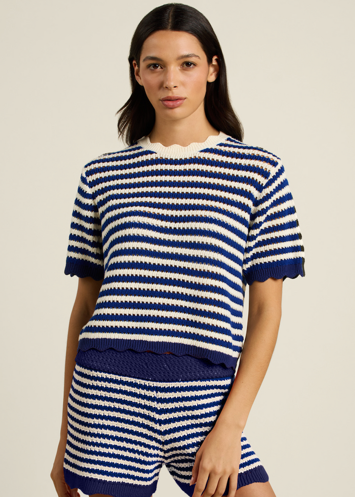 Trovata | Jules Sweater T-Shirt in Navy