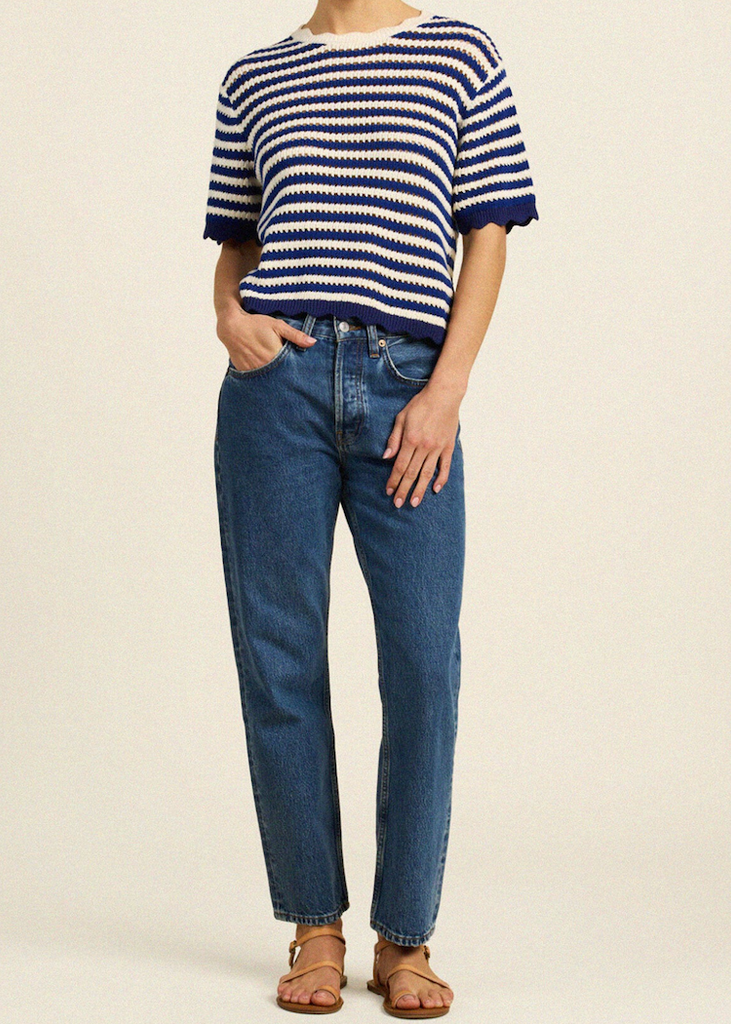 Trovata | Jules Sweater T-Shirt in Navy