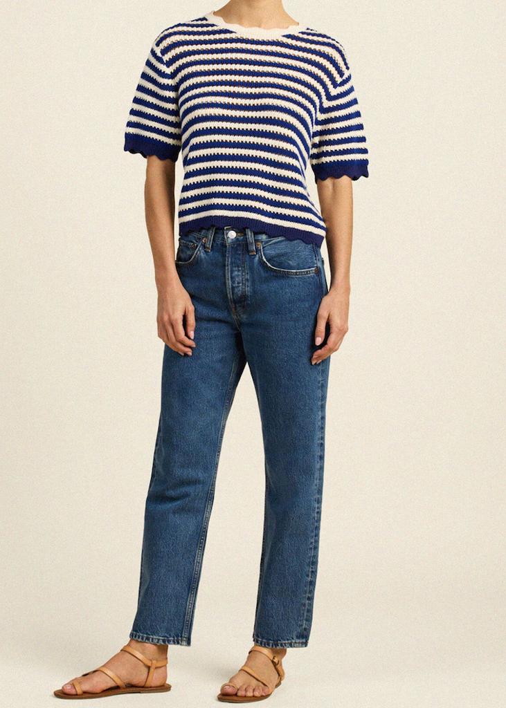 Trovata | Jules Sweater T-Shirt in Navy