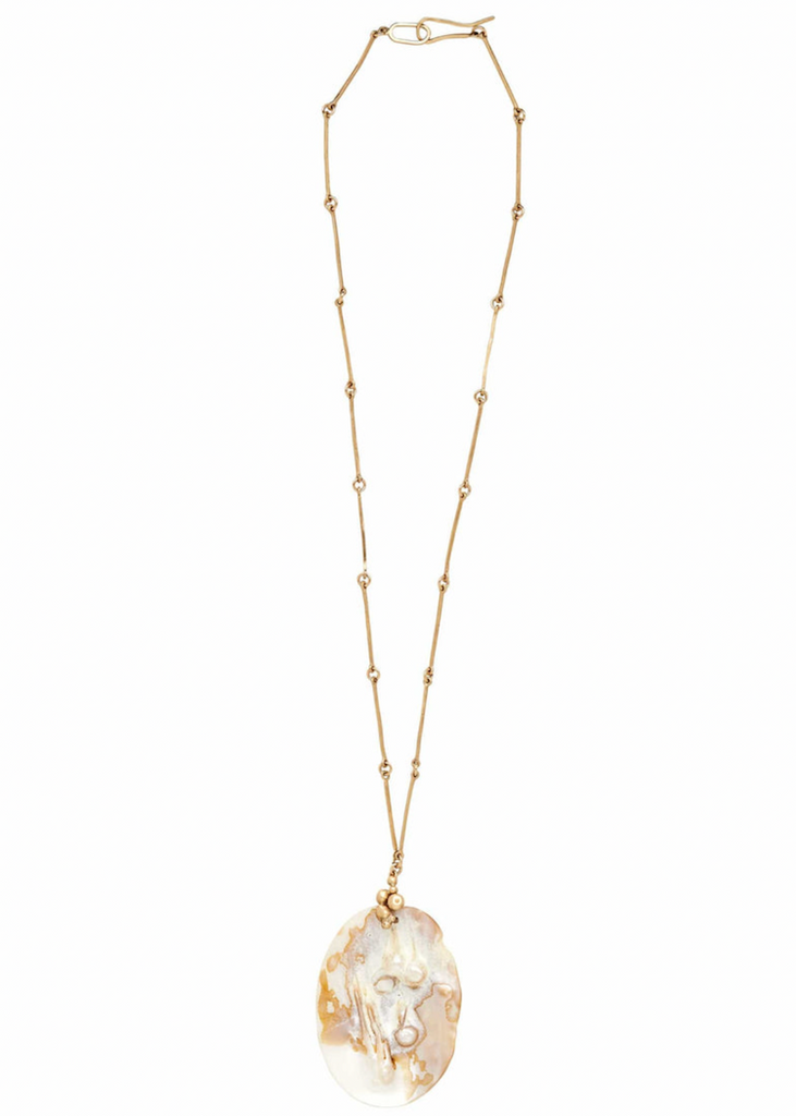 Julie Cohn | Crater Mabe Bronze Pendant Necklace