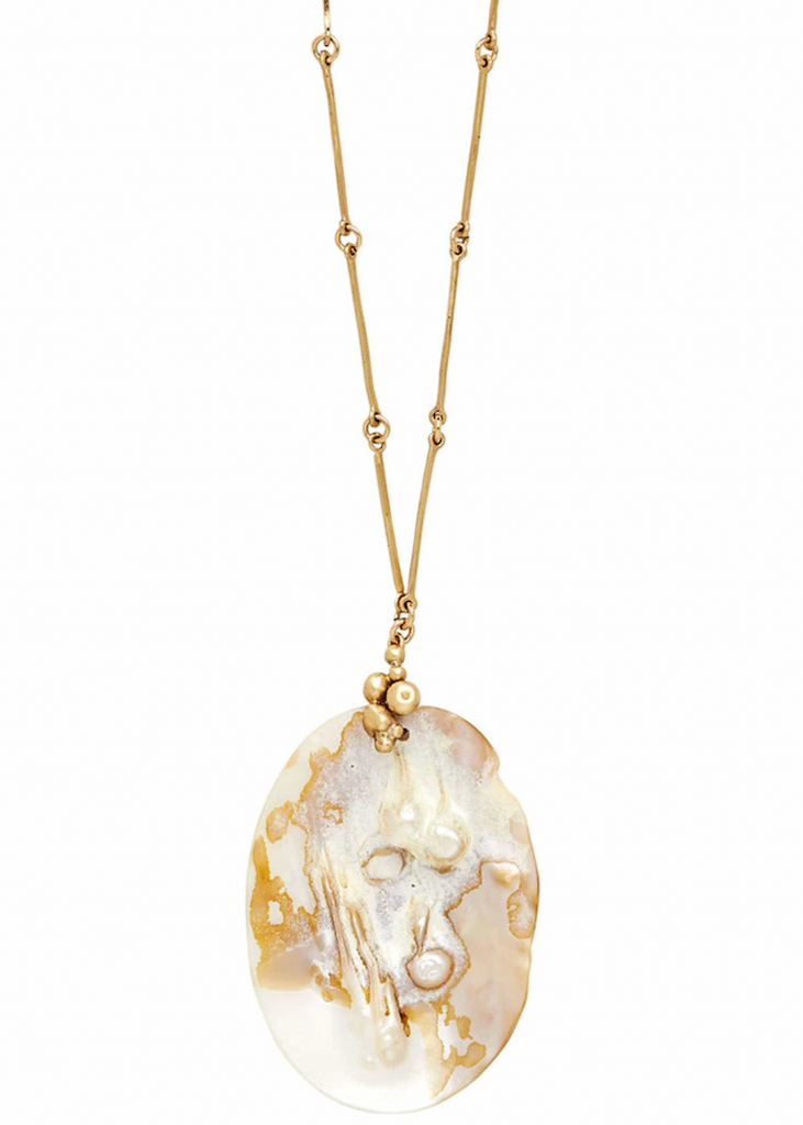 Julie Cohn | Crater Mabe Bronze Pendant Necklace