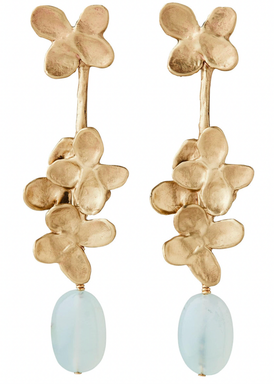 Julie Cohn | Hydrangea Blossom Chrysoprase Bronze Earring