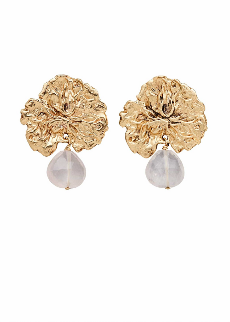Julie Cohn | Kelp Rose Quartz Bronze Earrings