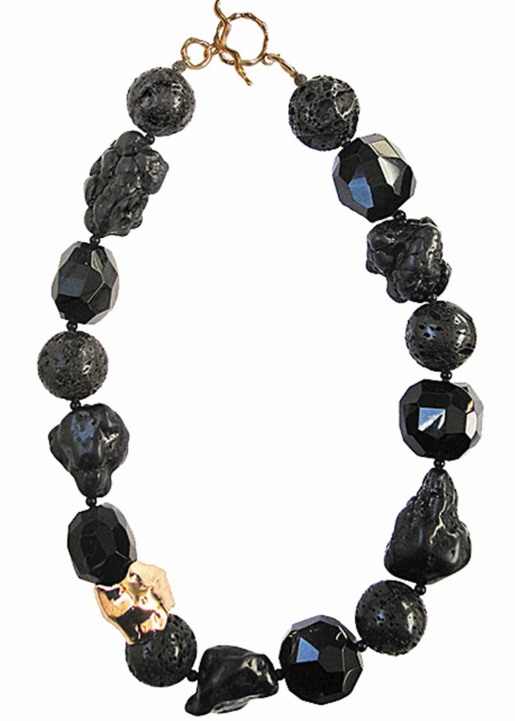 Julie Cohn | Molten Onyx, Lava, Bronze Necklace