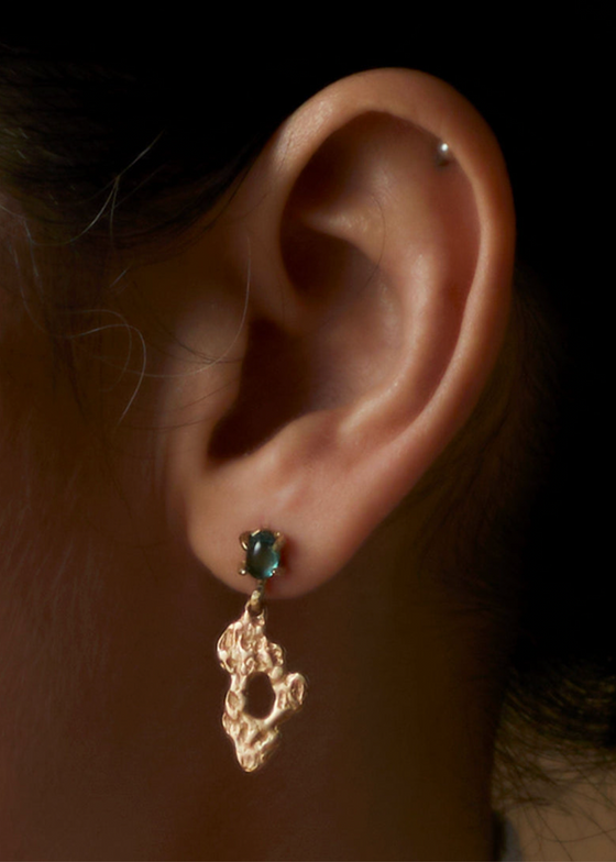 Julie Cohn | Petite Reef Teal Topaz Bronze Earring