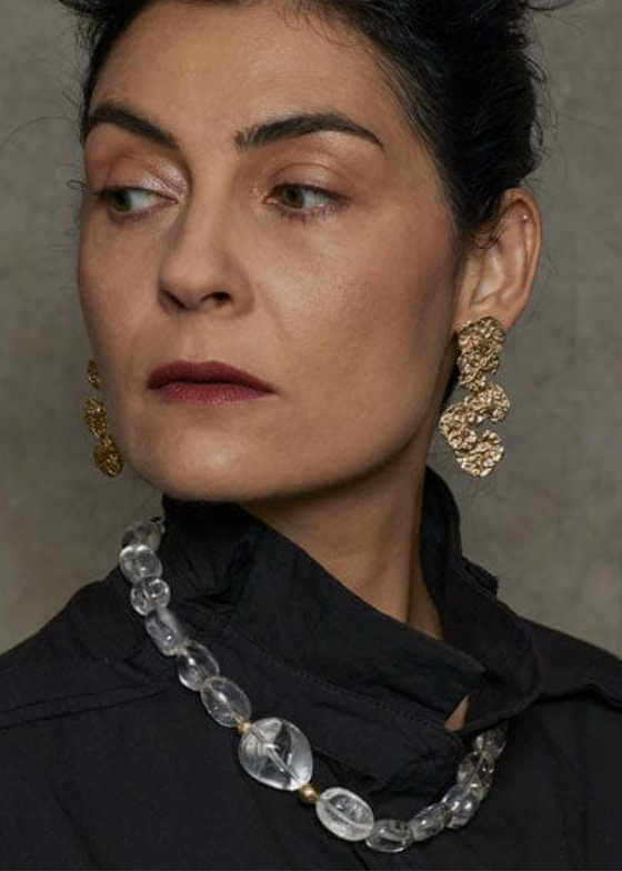 Julie Cohn | Rock Crystal Bronze Necklace