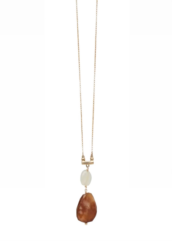 Julie Cohn | Scale Carnelian Moonstone Necklace