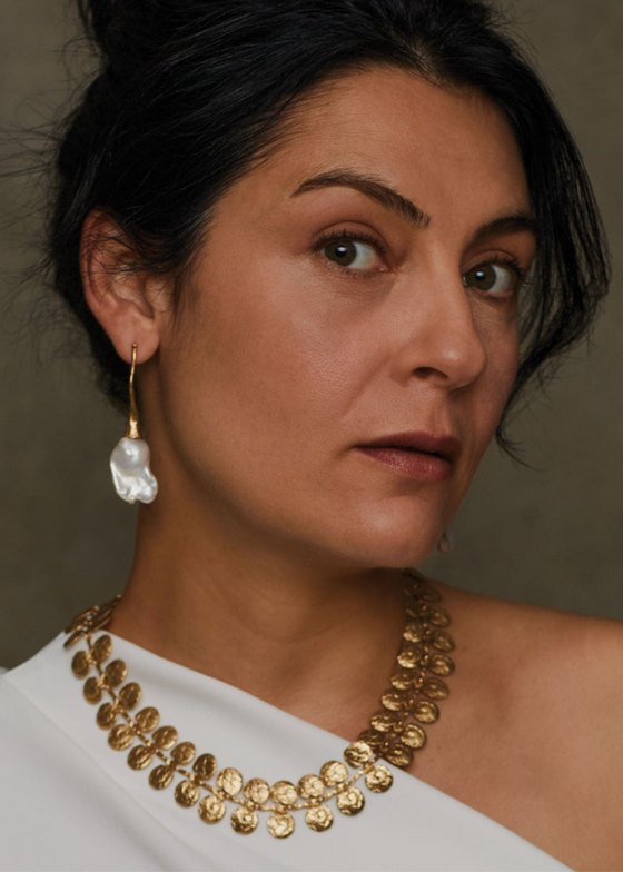 Julie Cohn | Stem Baroque Pearl Bronze Earring