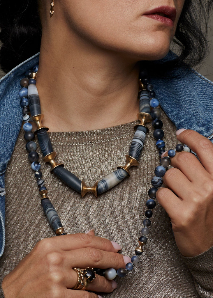 Julie Cohn | Storm Agate Bronze Necklace