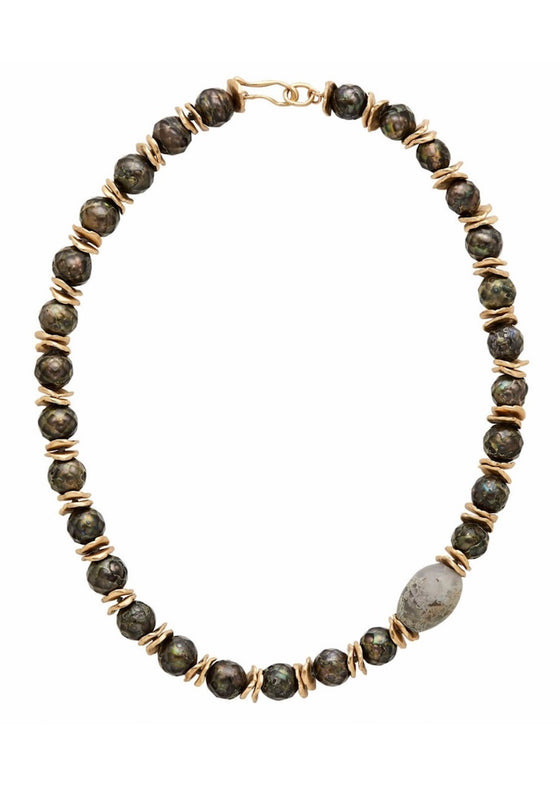 Julie Cohn | Volcano Pearl Bronze Necklace