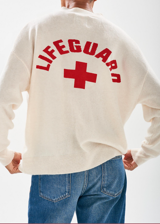 Jumper 1234 | Beach Cardigan "Lifeguard" - Oatmeal Color