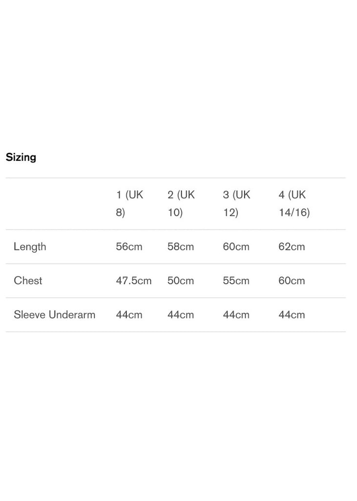 Jumper 1234 | Distressed Crew Sweatshirt Size Chart