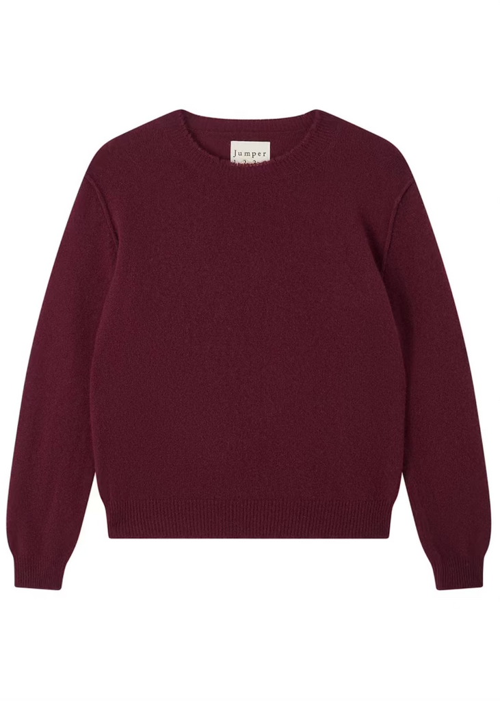 Jumper 1234 | Distressed Crew in Burgundy