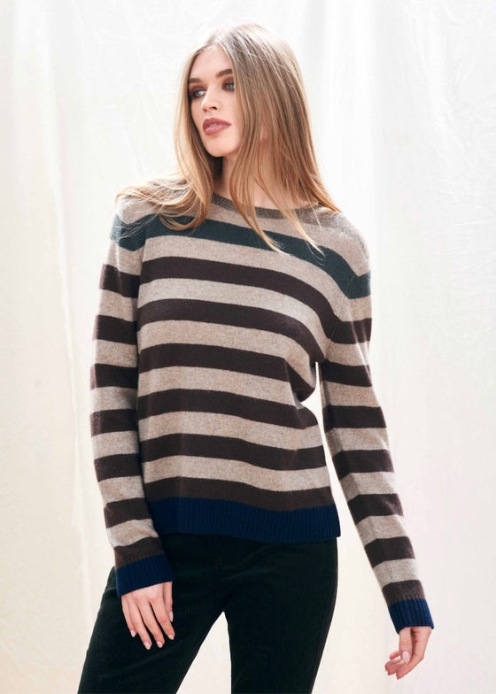 Jumper 1234 | Gradient Stripe Crew Jade