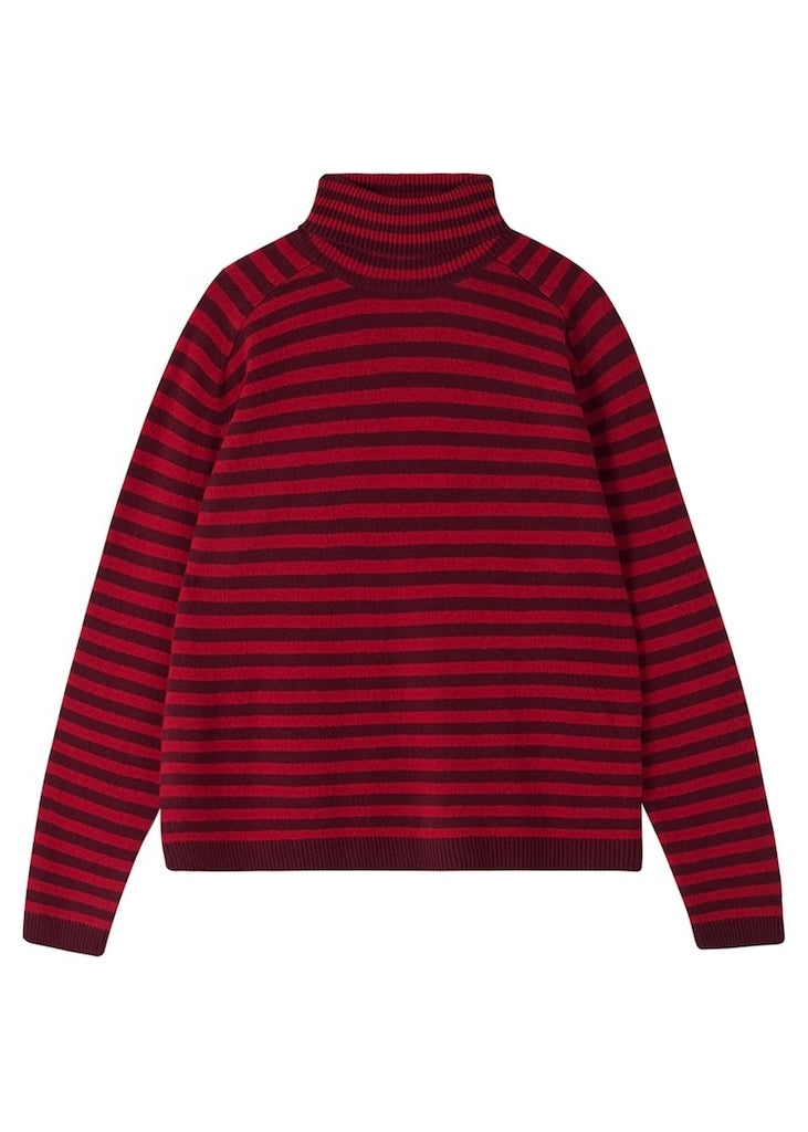 Jumper 1234 | Narrow Stripe Roll Collar