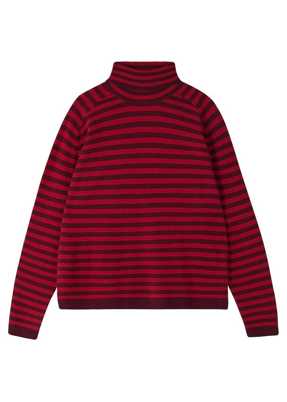 Jumper 1234 | Narrow Stripe Roll Collar