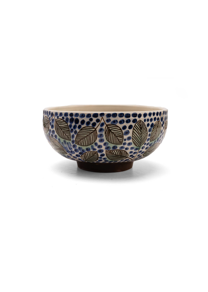 KILIIM | Blue Dots Ceramic Bowl
