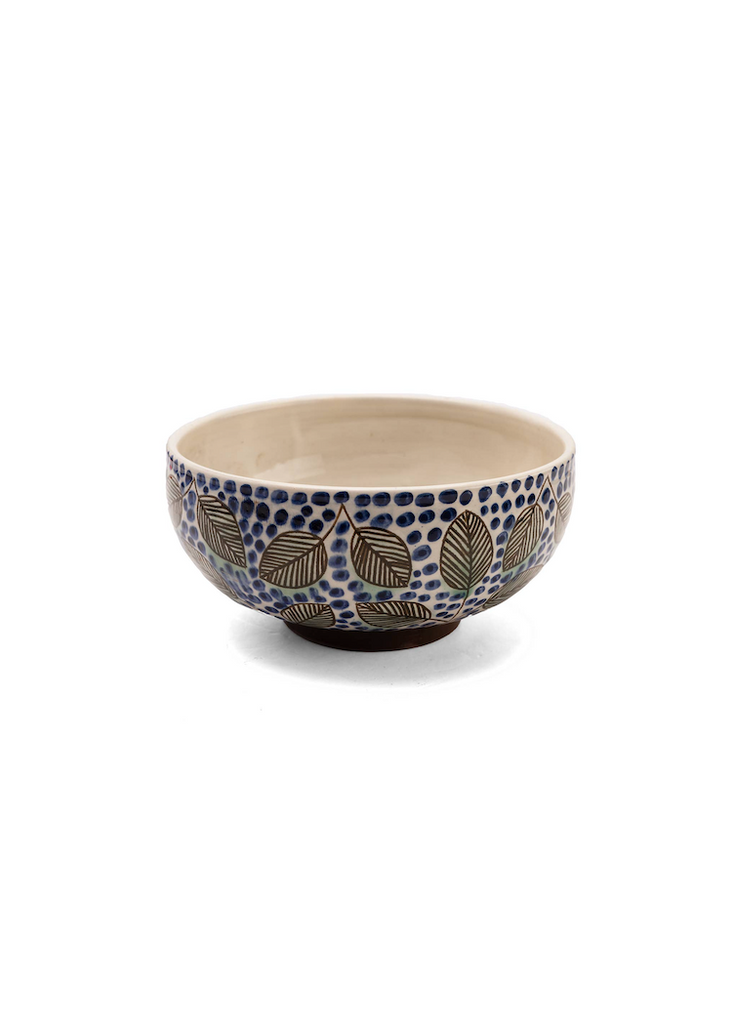 KILIIM | Blue Dots Ceramic Bowl