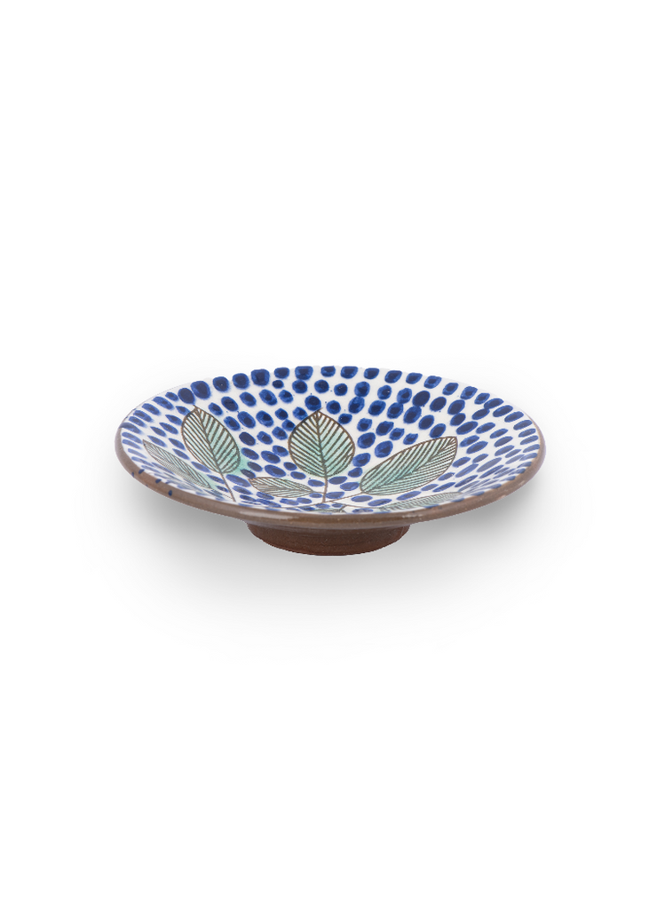 KILIIM | Dots Ceramic Plate Blue