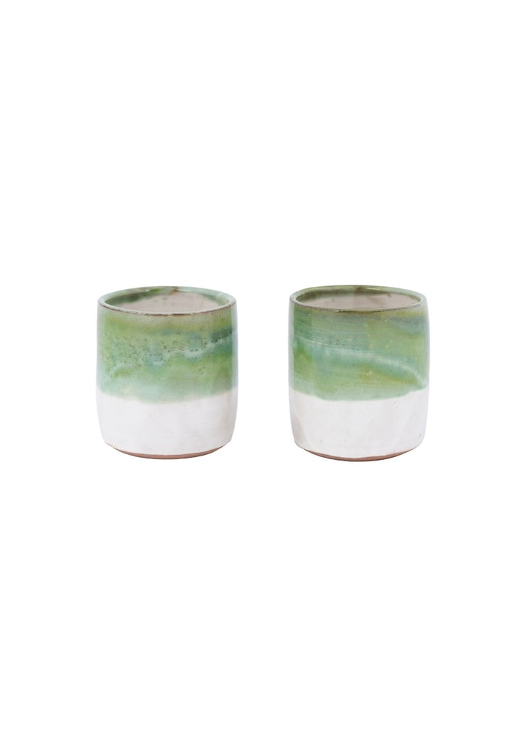 KILIIM | Half Green Espresso Ceramic Cup Set