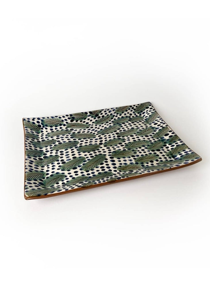 KILIIM | Palm Leaves Ceramic Tray