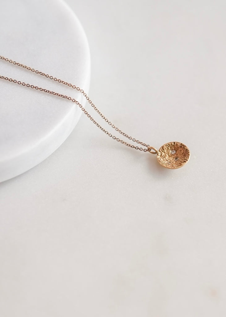 Kate Maller | Double Gold Moon Surface Pendant