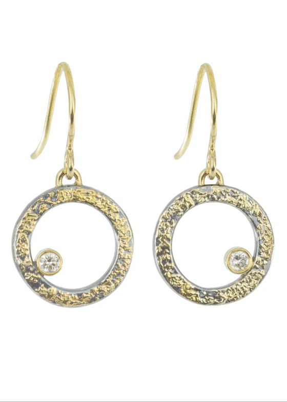 Kate Maller | Dusted + Diamond Orb Earrings