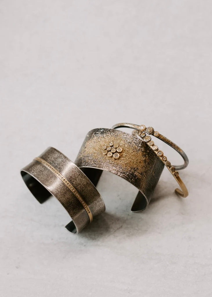 Kate Maller | Three Bloom Dusted Skinny Cuff