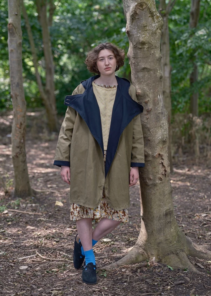 Kate Sheridan | Batwing Coat | Sand + Black