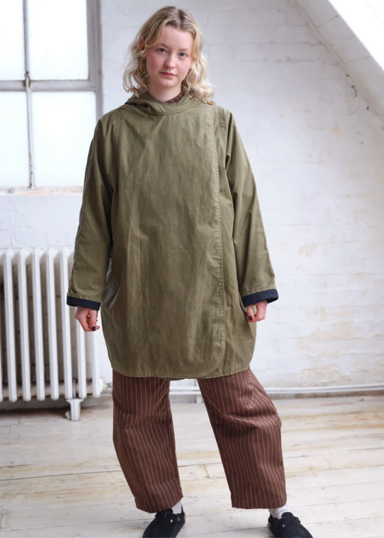 Kate Sheridan | Batwing Coat | Sand + Black