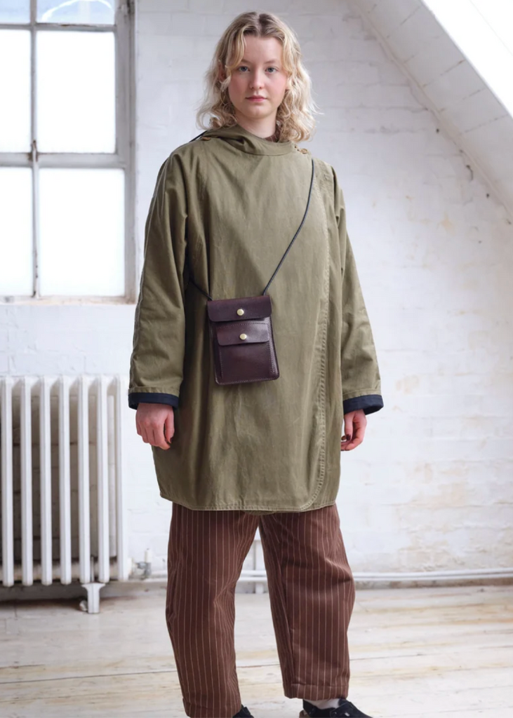Kate Sheridan | Batwing Coat | Sand + Black2