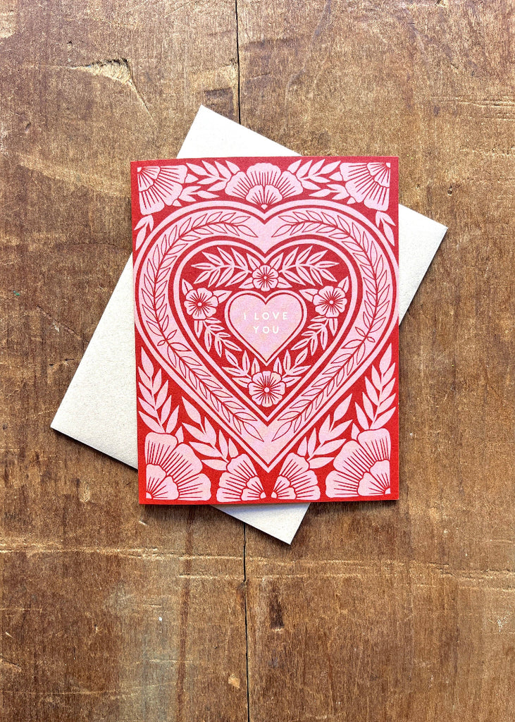 Katharine Watson | "I Love You" Heart Greeting Card2