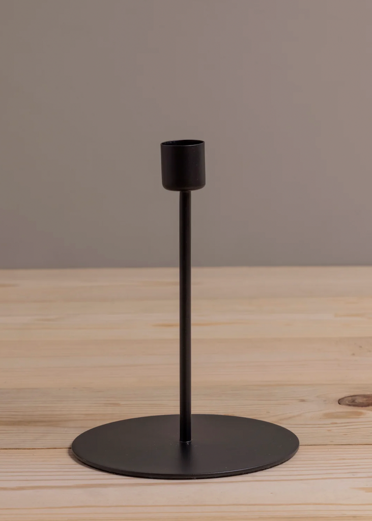 Kent Black Candlestick | Tall