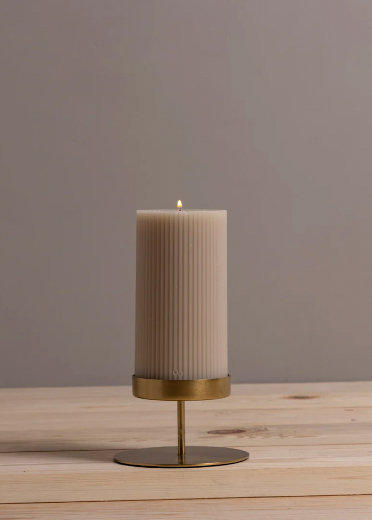 Kent Gold Pillar Candle Holder | Short